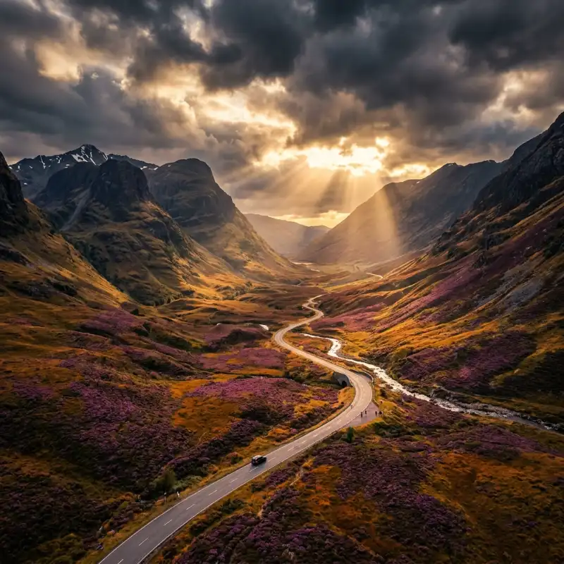 Glencoe valley landscape